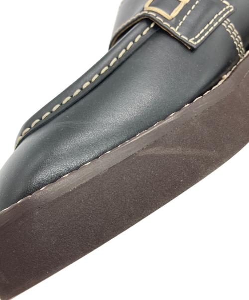 MM6 Maison Margiela（エムエムシックスメゾンマルジェラ）MM6 Maison Margiela (エムエムシックスメゾンマルジェラ) スクエアトゥローファー ブラウン サイズ:36の古着・服飾アイテム