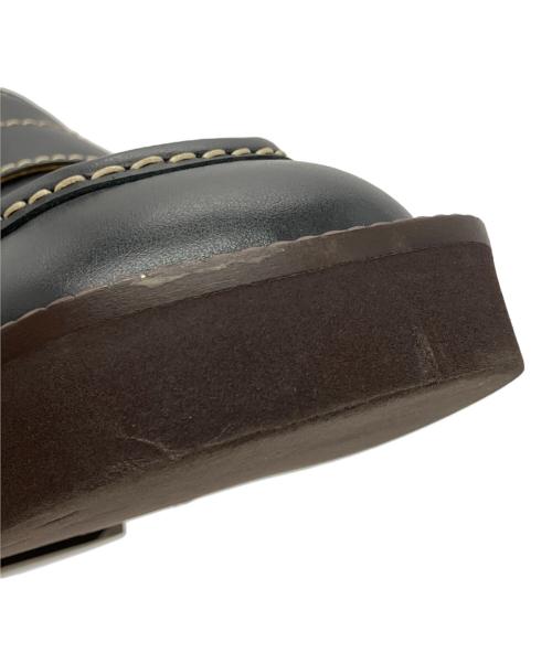 MM6 Maison Margiela（エムエムシックスメゾンマルジェラ）MM6 Maison Margiela (エムエムシックスメゾンマルジェラ) スクエアトゥローファー ブラウン サイズ:36の古着・服飾アイテム