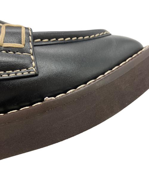 MM6 Maison Margiela（エムエムシックスメゾンマルジェラ）MM6 Maison Margiela (エムエムシックスメゾンマルジェラ) スクエアトゥローファー ブラウン サイズ:36の古着・服飾アイテム