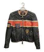 HARLEY-DAVIDSONハーレーダビッドソン）の古着「レーシングジャケット」｜ブラック