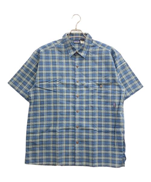 Patagonia（パタゴニア）Patagonia (パタゴニア) Seersucker Puckerware Shirt ブルー サイズ:Mの古着・服飾アイテム