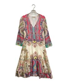ETRO（エトロ）の古着「ペイズリー柄シルクワンピース」｜ピンク