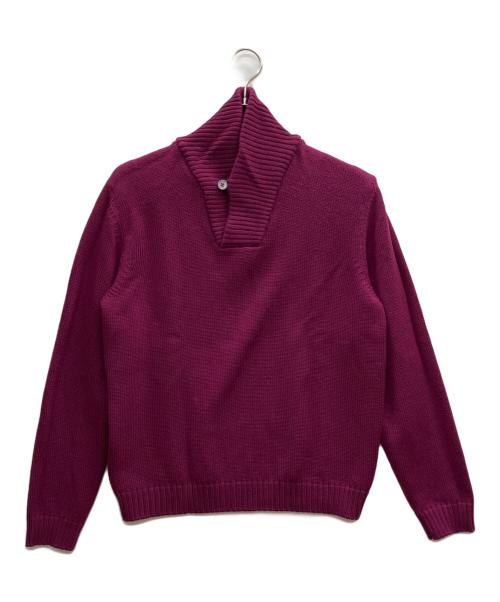Zanone（ザノーネ）Zanone (ザノーネ) ショールカラーニット パープル サイズ:50の古着・服飾アイテム