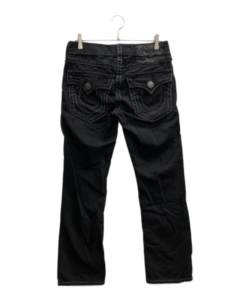 TRUE RELIGION（トゥルー レリジョン）TRUE RELIGION (トゥルー レリジョン) RICKY SUPER T ブラックデニムパンツ ブラック サイズ:30の古着・服飾アイテム