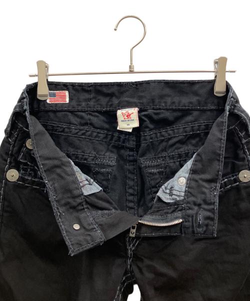 TRUE RELIGION（トゥルー レリジョン）TRUE RELIGION (トゥルー レリジョン) RICKY SUPER T ブラックデニムパンツ ブラック サイズ:30の古着・服飾アイテム