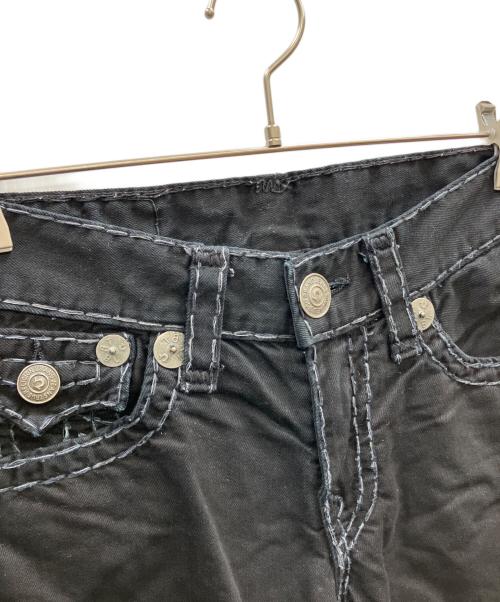 TRUE RELIGION（トゥルー レリジョン）TRUE RELIGION (トゥルー レリジョン) RICKY SUPER T ブラックデニムパンツ ブラック サイズ:30の古着・服飾アイテム