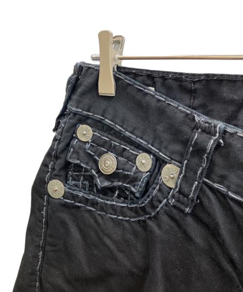 TRUE RELIGION（トゥルー レリジョン）TRUE RELIGION (トゥルー レリジョン) RICKY SUPER T ブラックデニムパンツ ブラック サイズ:30の古着・服飾アイテム