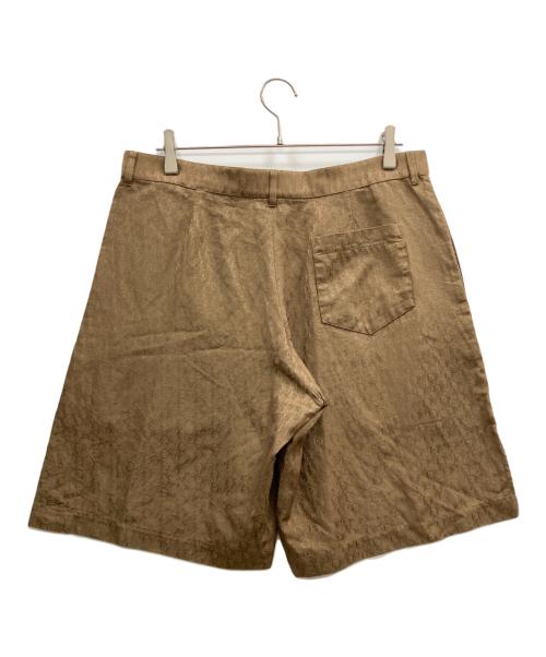 Dior（ディオール）DIOR (ディオール) オブリーク柄シルクブレンドハーフパンツ ブラウン サイズ:50の古着・服飾アイテム