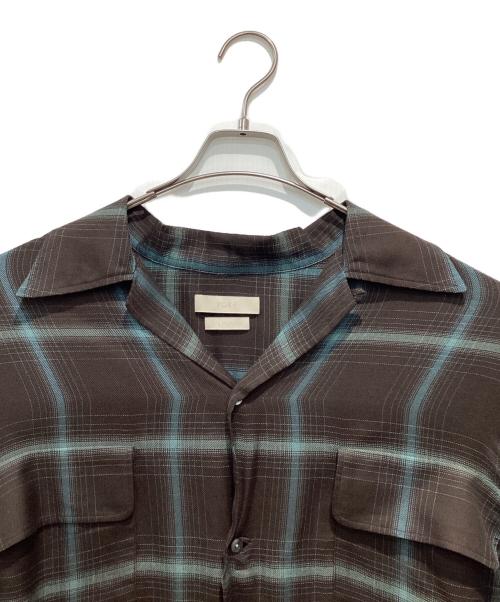 YOKE（ヨーク）YOKE (ヨーク) Ombre Plaid Wpocket Shirt ブラウン サイズ:3の古着・服飾アイテム