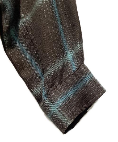 YOKE（ヨーク）YOKE (ヨーク) Ombre Plaid Wpocket Shirt ブラウン サイズ:3の古着・服飾アイテム