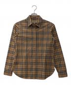 BURBERRY LONDONバーバリーロンドン）の古着「比翼ノバチェックシャツ」｜ベージュ