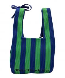 marimekko（マリメッコ）の古着「KNITTED MINI TOTE」｜グリーン×ブルー