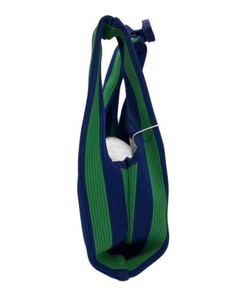 marimekko（マリメッコ）marimekko (マリメッコ) KNITTED MINI TOTE グリーン×ブルー 未使用品の古着・服飾アイテム