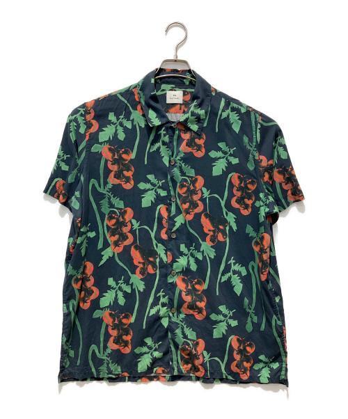 PS Paul Smith（ＰＳポールスミス）PS Paul Smith (ＰＳポールスミス) アロハシャツ ネイビー サイズ:Lの古着・服飾アイテム