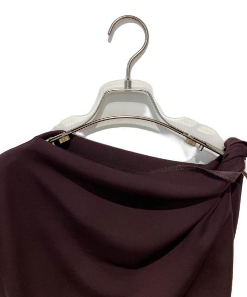 venica（ヴェニカ）VENICA (ヴェニカ) Twist drape tops brown ワインレッド サイズ:FREEの古着・服飾アイテム