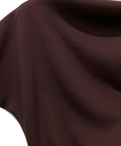 venica（ヴェニカ）VENICA (ヴェニカ) Twist drape tops brown ワインレッド サイズ:FREEの古着・服飾アイテム