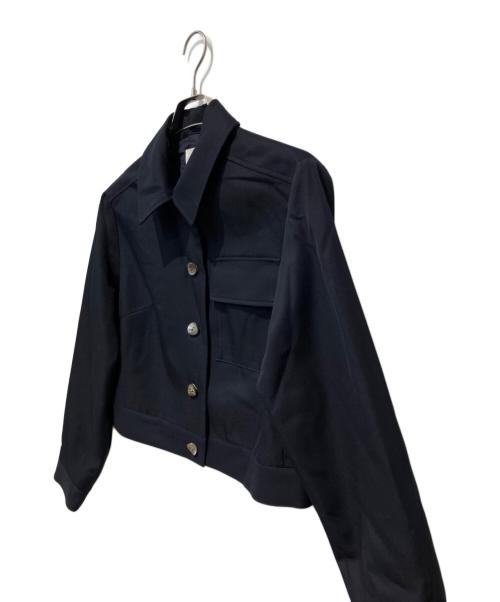 Ernie Palo（アーニーパロ）Ernie Palo (アーニーパロ) Wool Gabardine Short Blouson ネイビー サイズ:３８の古着・服飾アイテム