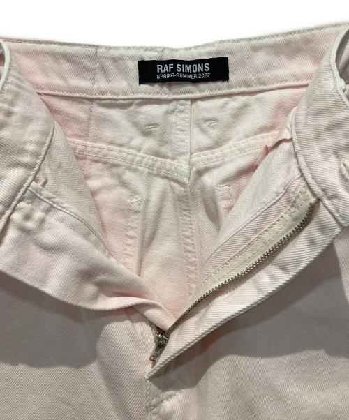 RAF SIMONS（ラフシモンズ）RAF SIMONS (ラフシモンズ) ワイドデニムパンツ ピンク サイズ:25の古着・服飾アイテム