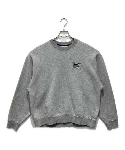 NIKE（ナイキ）NIKE (ナイキ) stussy (ステューシー) Fleece Crew グレー サイズ:Mの古着・服飾アイテム