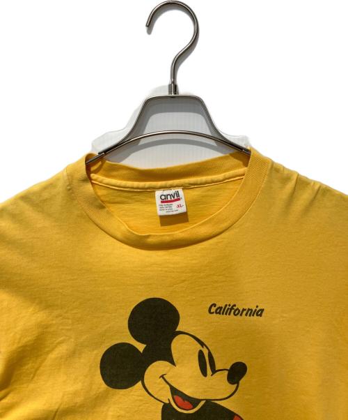 anvil（アンヴィル）anvil (アンヴィル) California Mickey Tee イエロー サイズ:XLの古着・服飾アイテム