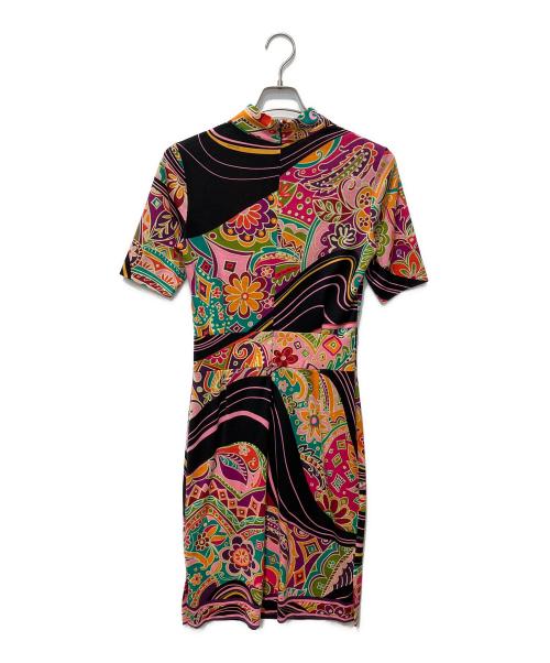 LEONARD FASHION（レオナールファッション）LEONARD FASHION (レオナールファッション) 総柄ワンピース マルチカラー サイズ:3の古着・服飾アイテム