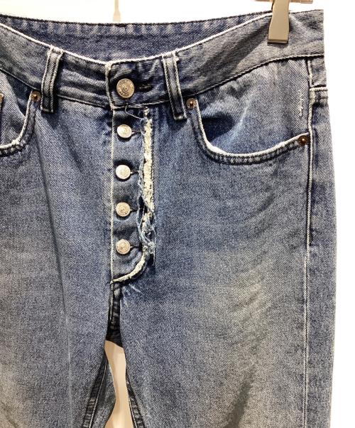 MM6 Maison Margiela（エムエムシックスメゾンマルジェラ）MM6 Maison Margiela (エムエムシックスメゾンマルジェラ) Cut-off Flare Denim/カットオフフレアデニム スカイブルー サイズ:42の古着・服飾アイテム