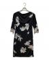 LEONARD FASHION (レオナールファッション) カンカン素材 花柄ワンピース ブラック サイズ:38：30000円