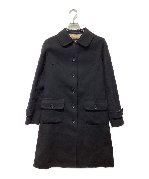 BURBERRY LONDON（バーバリーロンドン）BURBERRY LONDON (バーバリーロンドン) ウールカシミヤコート ブラック サイズ:40の古着・服飾アイテム