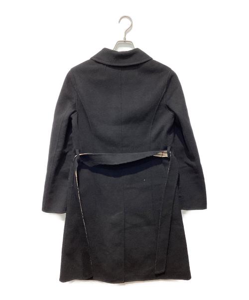 BURBERRY LONDON（バーバリーロンドン）BURBERRY LONDON (バーバリーロンドン) ウールカシミヤコート ブラック サイズ:40の古着・服飾アイテム