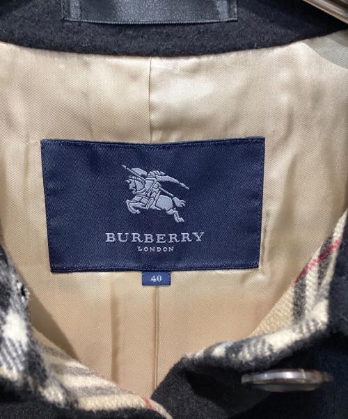BURBERRY LONDON（バーバリーロンドン）BURBERRY LONDON (バーバリーロンドン) ウールカシミヤコート ブラック サイズ:40の古着・服飾アイテム