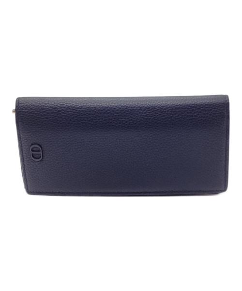 Dior（ディオール）Dior (ディオール) CD ICON バーティカル ロングウォレット ネイビーの古着・服飾アイテム