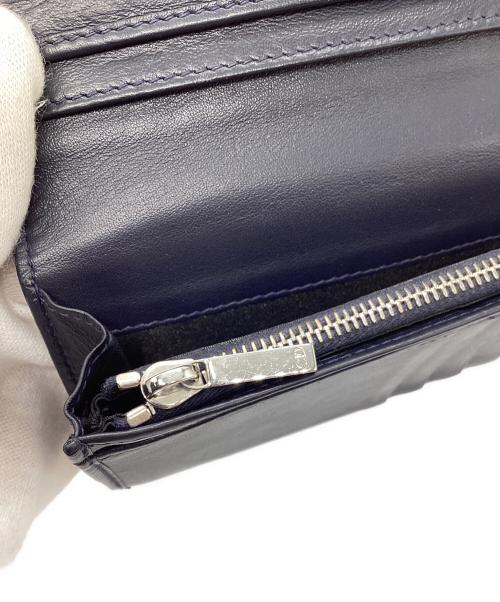 Dior（ディオール）Dior (ディオール) CD ICON バーティカル ロングウォレット ネイビーの古着・服飾アイテム