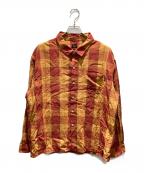RATSラッツ）の古着「COTTON CHECK SHIRT」｜オレンジ