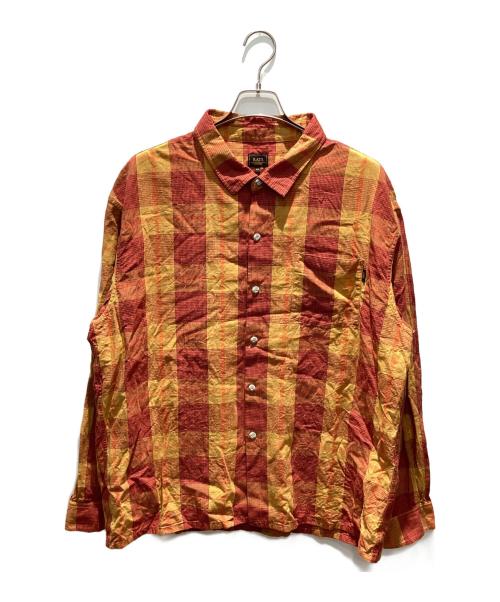 RATS（ラッツ）RATS (ラッツ) COTTON CHECK SHIRT オレンジ サイズ:XXLの古着・服飾アイテム