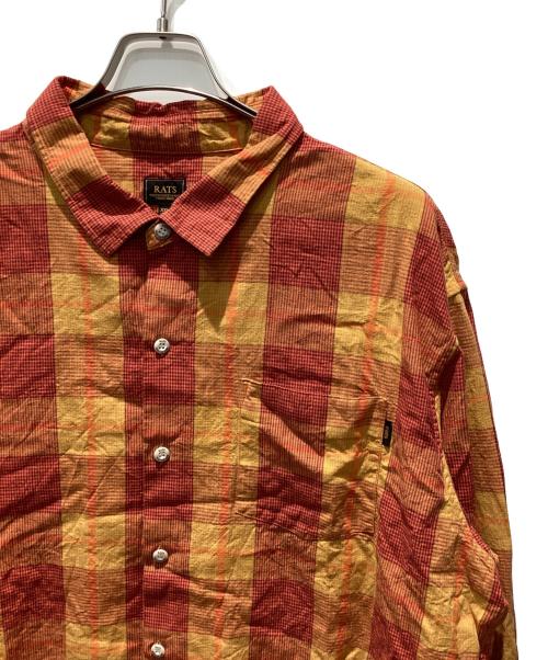 RATS（ラッツ）RATS (ラッツ) COTTON CHECK SHIRT オレンジ サイズ:XXLの古着・服飾アイテム