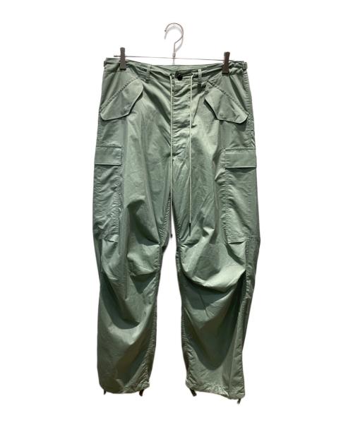 AURALEE（オーラリー）AURALEE (オーラリー) LIGHT FINX POLYESTER FATIGUE PANTS/ライトフィンクスポリエステル ファティーグパンツ グリーン サイズ:4の古着・服飾アイテム