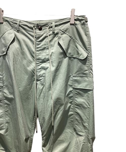 AURALEE（オーラリー）AURALEE (オーラリー) LIGHT FINX POLYESTER FATIGUE PANTS/ライトフィンクスポリエステル ファティーグパンツ グリーン サイズ:4の古着・服飾アイテム