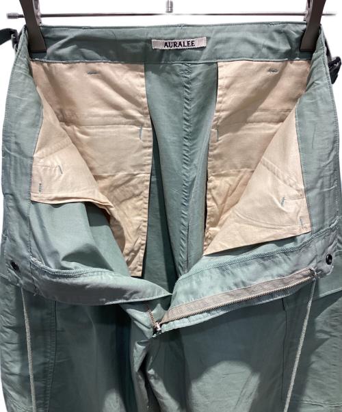 AURALEE（オーラリー）AURALEE (オーラリー) LIGHT FINX POLYESTER FATIGUE PANTS/ライトフィンクスポリエステル ファティーグパンツ グリーン サイズ:4の古着・服飾アイテム
