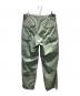 AURALEE (オーラリー) LIGHT FINX POLYESTER FATIGUE PANTS/ライトフィンクスポリエステル ファティーグパンツ グリーン サイズ:4：11000円