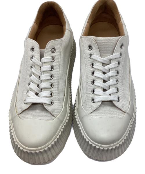 JIL SANDER（ジルサンダー）JIL SANDER (ジルサンダー) プラットフォームスニーカー アイボリー サイズ:41の古着・服飾アイテム