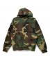 SUPREME (シュプリーム) S Logo Zip Up Hooded Sweatshirt WOODLAND CAMO ブラウン×グリーン サイズ:M：27000円