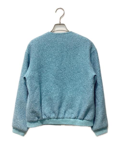 DRAWER（ドゥロワー）Drawer (ドゥロワー) シャイニーリブカラージャケット ブルー サイズ:FREEの古着・服飾アイテム