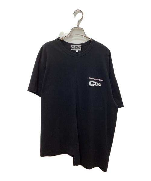 CDG（シーディージー）CDG (シーディージー) アシンメトリーデザインTシャツ ブラック サイズ:Mの古着・服飾アイテム