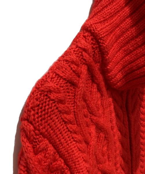 DRIES VAN NOTEN（ドリスヴァンノッテン）DRIES VAN NOTEN (ドリスヴァンノッテン) ケーブルドライバーズニット オレンジ サイズ:ｌの古着・服飾アイテム