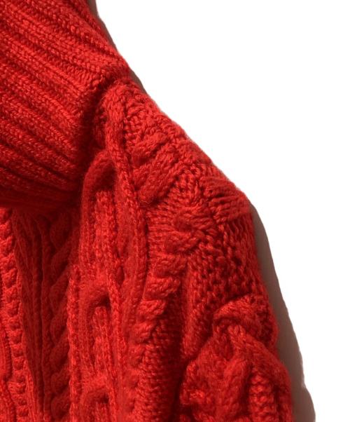 DRIES VAN NOTEN（ドリスヴァンノッテン）DRIES VAN NOTEN (ドリスヴァンノッテン) ケーブルドライバーズニット オレンジ サイズ:ｌの古着・服飾アイテム