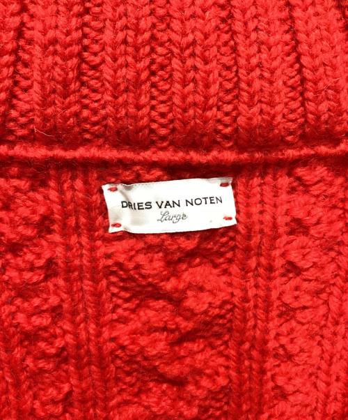 DRIES VAN NOTEN（ドリスヴァンノッテン）DRIES VAN NOTEN (ドリスヴァンノッテン) ケーブルドライバーズニット オレンジ サイズ:ｌの古着・服飾アイテム