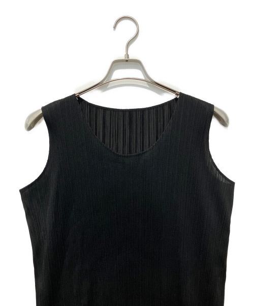 PLEATS PLEASE（プリーツプリーズ）PLEATS PLEASE (プリーツプリーズ) プリーツノースリーブワンピース ブラック サイズ:1の古着・服飾アイテム