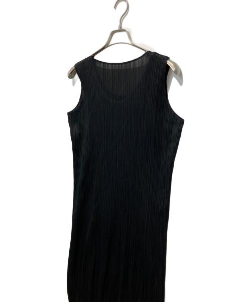 PLEATS PLEASE（プリーツプリーズ）PLEATS PLEASE (プリーツプリーズ) プリーツノースリーブワンピース ブラック サイズ:1の古着・服飾アイテム