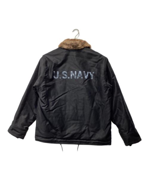HOUSTON（ヒューストン）HOUSTON (ヒューストン) N-1 デッキジャケット ブラック サイズ:42の古着・服飾アイテム