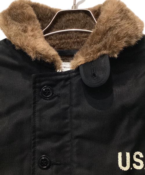 HOUSTON（ヒューストン）HOUSTON (ヒューストン) N-1 デッキジャケット ブラック サイズ:42の古着・服飾アイテム